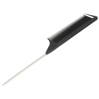 Hot moda czarny grzywny grzebień zębowy metalowa szpilka antystatyczna fryzura szczur ogon grzebień 220x28x4mm stylizacja włosów przybory kosmetyczne 5